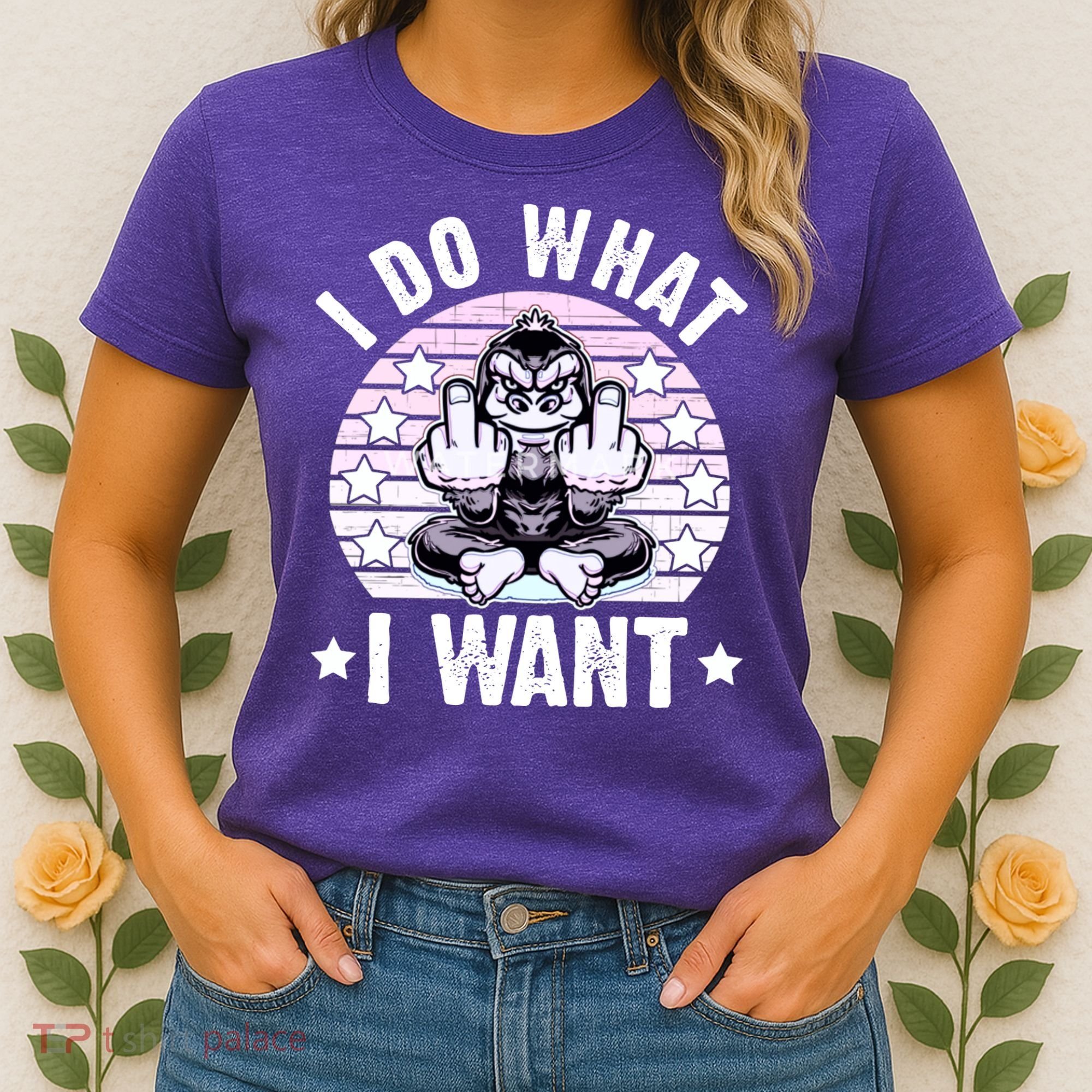 I Do What I Want Funny Monkey Women's T-Shirt