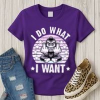 I Do What I Want Funny Monkey Women's T-Shirt thumb 3