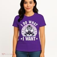 I Do What I Want Funny Monkey Women's T-Shirt thumb 4
