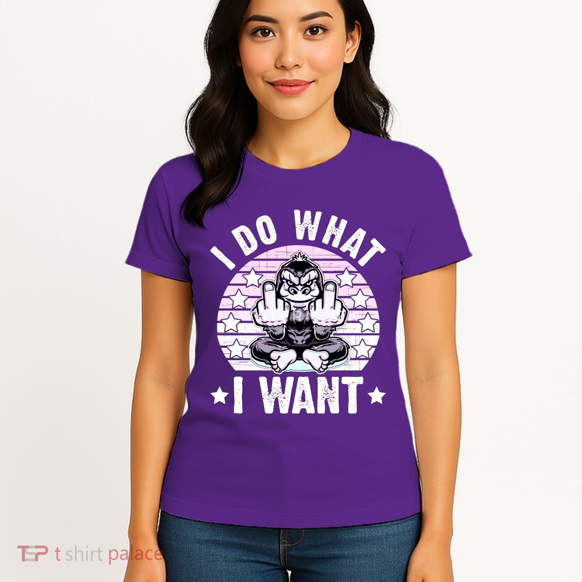 I Do What I Want Funny Monkey Women's T-Shirt