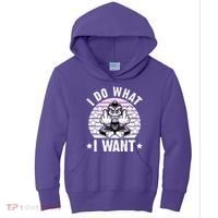 I Do What I Want Funny Monkey Kids Hoodie thumb 0