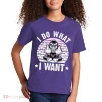 I Do What I Want Funny Monkey Kids T-Shirt thumb 2