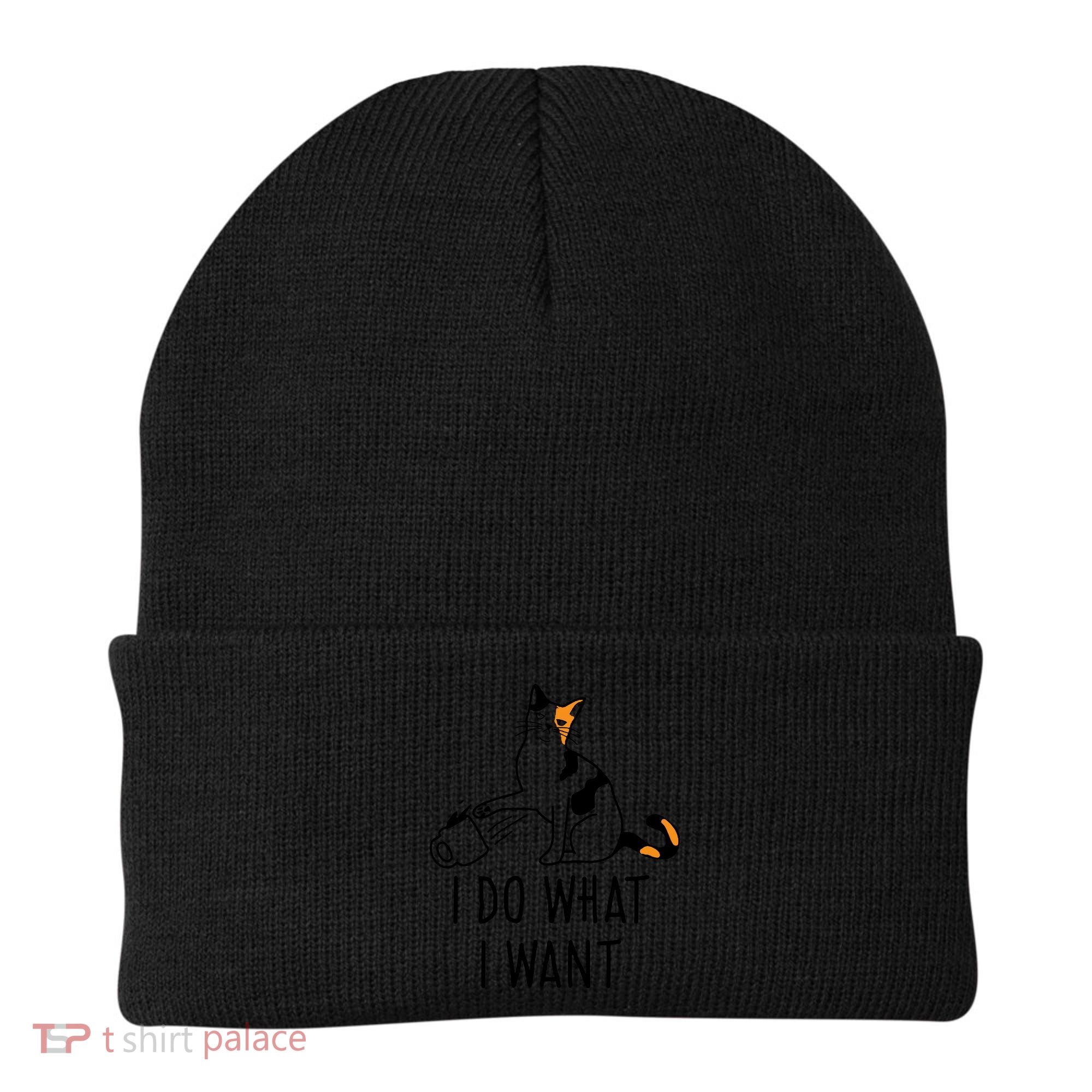 I Do What I Want Trending Cat Lovers Meme Coffee Attitude Woraglan Drink Beanie