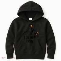 I Do What I Want Trending Cat Lovers Meme Coffee Attitude Woraglan Drink Kids Hoodie thumb 0
