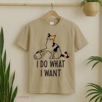 I Do What I Want Trending Cat Lovers Meme Coffee Attitude Woraglan Drink T-Shirt thumb 2