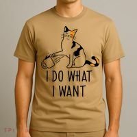 I Do What I Want Trending Cat Lovers Meme Coffee Attitude Woraglan Drink T-Shirt thumb 3