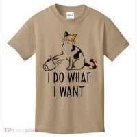 I Do What I Want Trending Cat Lovers Meme Coffee Attitude Woraglan Drink Kids T-Shirt thumb 0