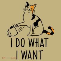 I Do What I Want Trending Cat Lovers Meme Coffee Attitude Woraglan Drink Kids T-Shirt thumb 2