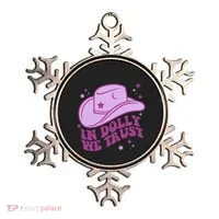 In Dolly We Trust Pink Hat Western Groovy Ornament thumb 0
