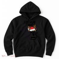 I Do What I Want Christmas Tree Cat Gift Hoodie thumb 0