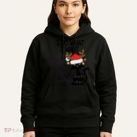I Do What I Want Christmas Tree Cat Gift Hoodie thumb 5