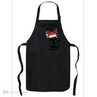 I Do What I Want Christmas Tree Cat Gift Apron thumb 0