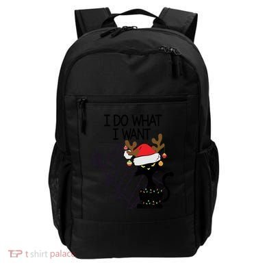 I Do What I Want Christmas Tree Cat Gift Backpack