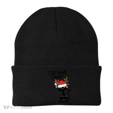 I Do What I Want Christmas Tree Cat Gift Beanie