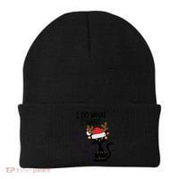 I Do What I Want Christmas Tree Cat Gift Beanie thumb 0