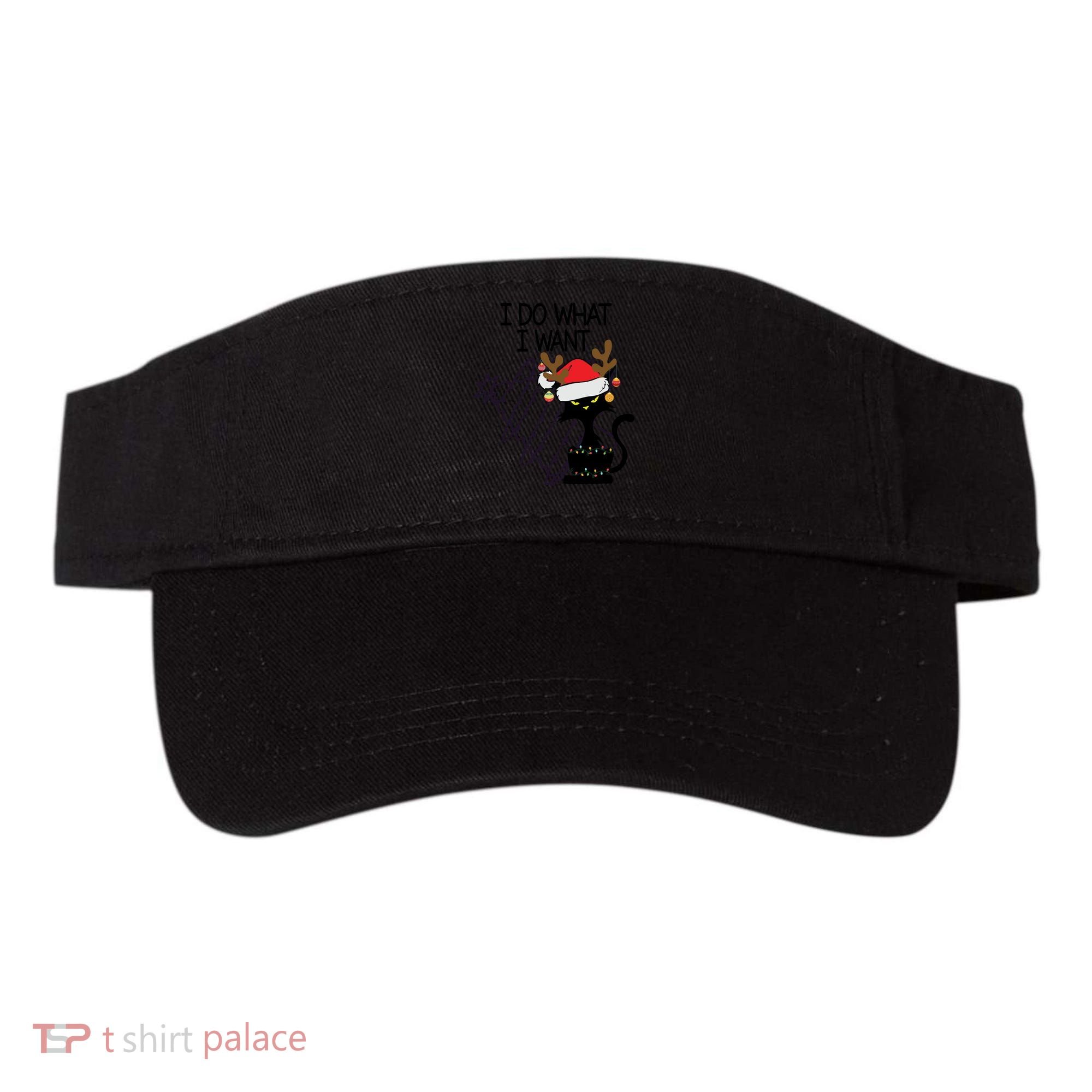 I Do What I Want Christmas Tree Cat Gift Visor