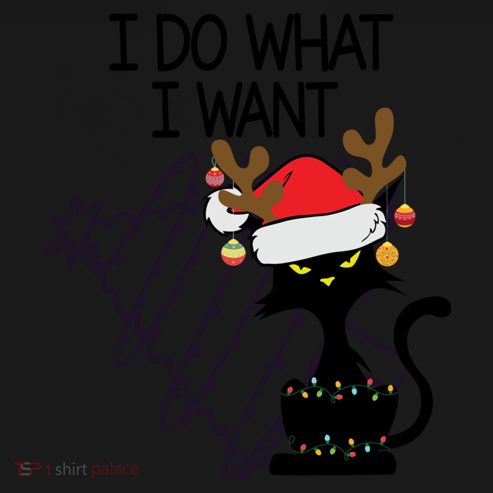 I Do What I Want Christmas Tree Cat Gift Kids Sweatshirt