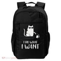 I Do What I Want Funny Cat Lovers Backpack thumb 0