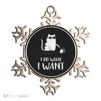 I Do What I Want Funny Cat Lovers Ornament thumb 0