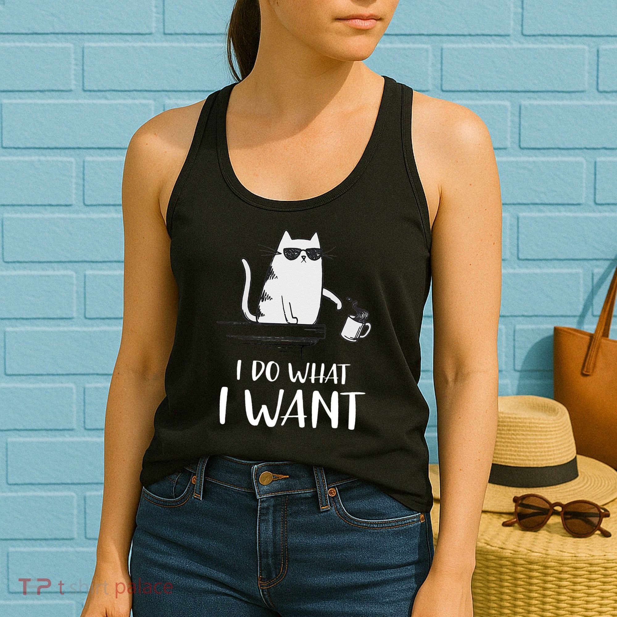 I Do What I Want Funny Cat Lovers Women's Tank Top