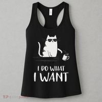 I Do What I Want Funny Cat Lovers Women's Tank Top thumb 3