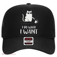 I Do What I Want Funny Cat Lovers Hat thumb 0