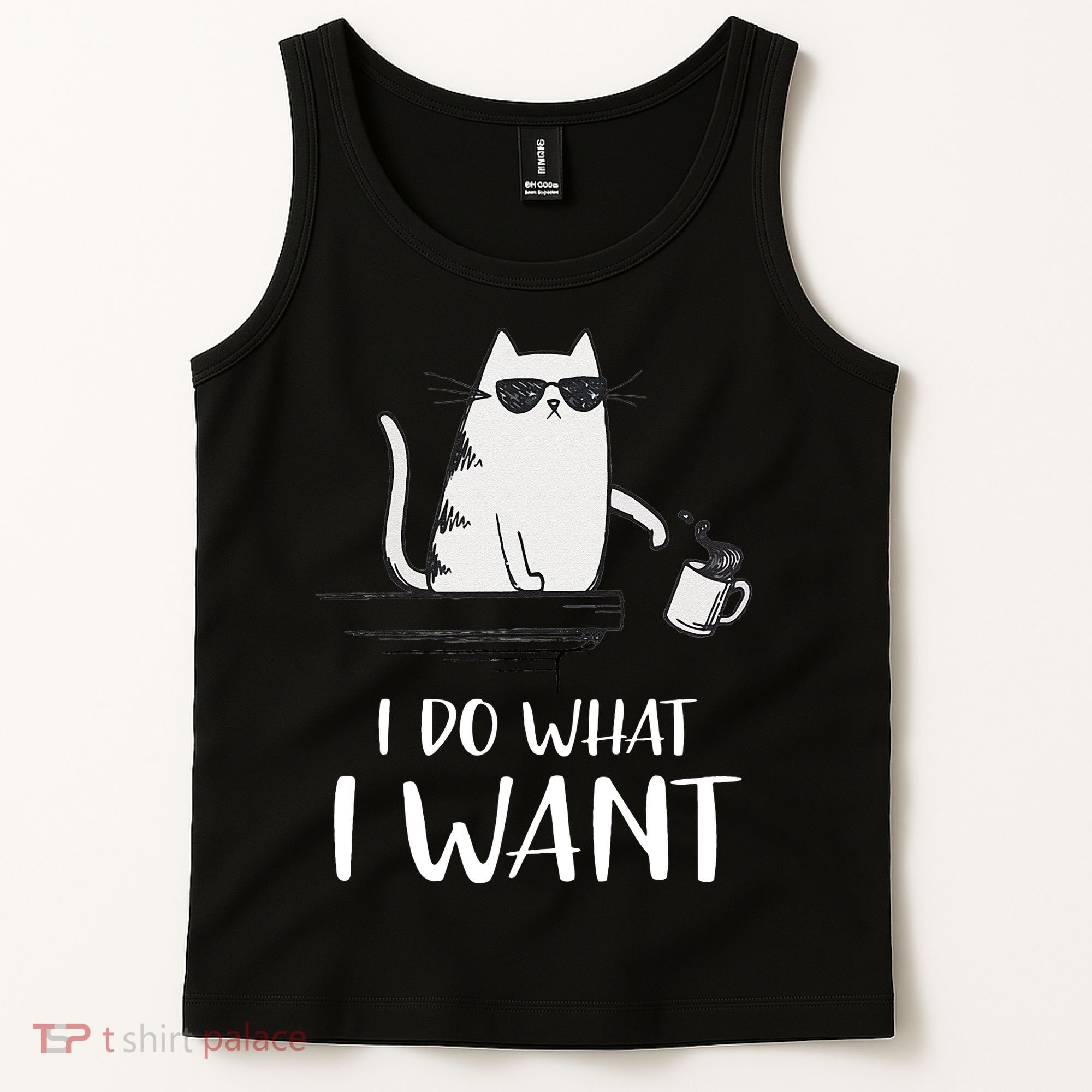 I Do What I Want Funny Cat Lovers Tank Top