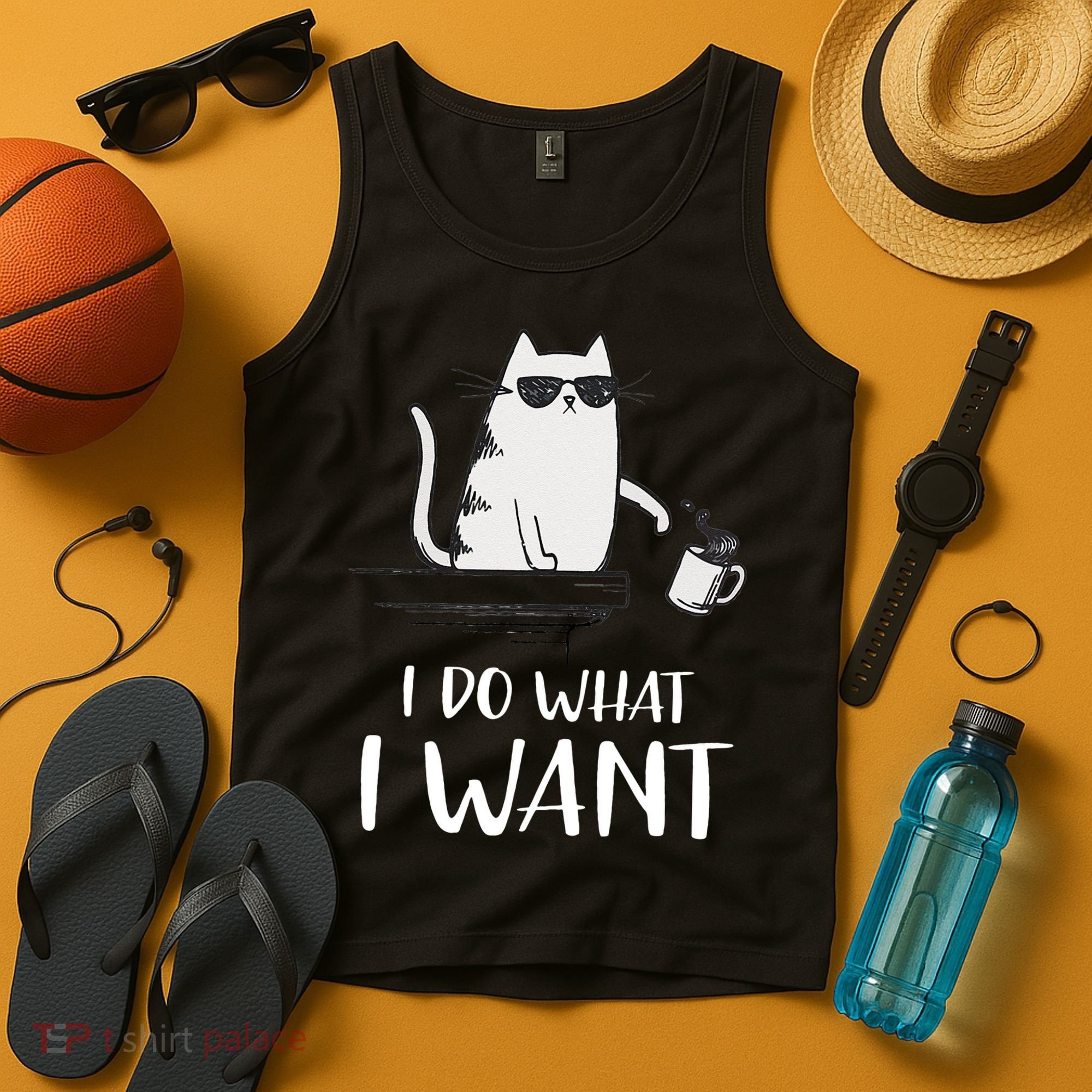 I Do What I Want Funny Cat Lovers Tank Top