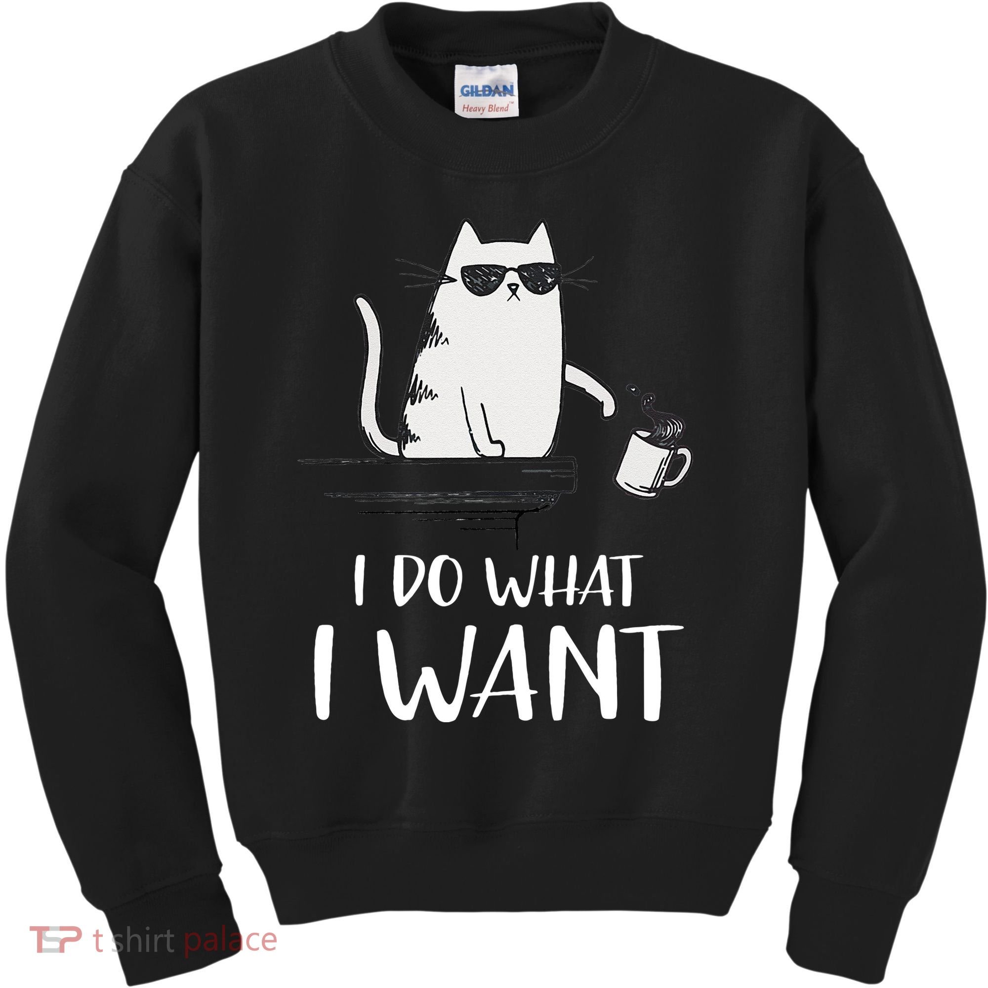 I Do What I Want Funny Cat Lovers Kids Sweatshirt