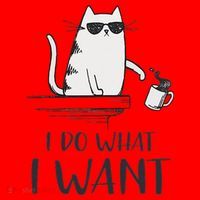 I Do What I Want Funny Cat Lovers Santa Hat thumb 1