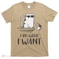 I Do What I Want Funny Cat Lovers T-Shirt thumb 0