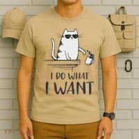 I Do What I Want Funny Cat Lovers T-Shirt thumb 6