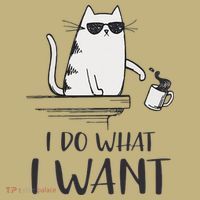I Do What I Want Funny Cat Lovers Polo thumb 2