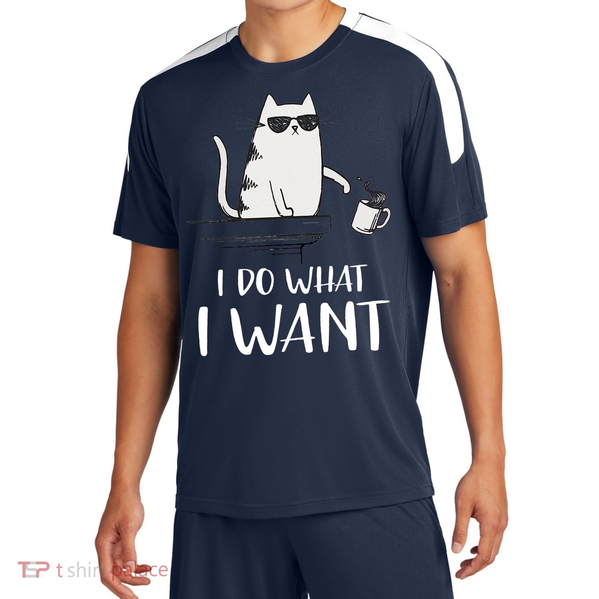 I Do What I Want Funny Cat Lovers Sport-Tek Competitor United Soccer Jersey