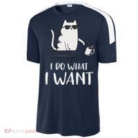 I Do What I Want Funny Cat Lovers Sport-Tek Competitor United Soccer Jersey thumb 2