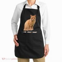 I Do What I Want Funny Orange Tabby Cat Lovers Gifts Apron thumb 2
