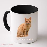 I Do What I Want Funny Orange Tabby Cat Lovers Gifts Coffee Mug thumb 0