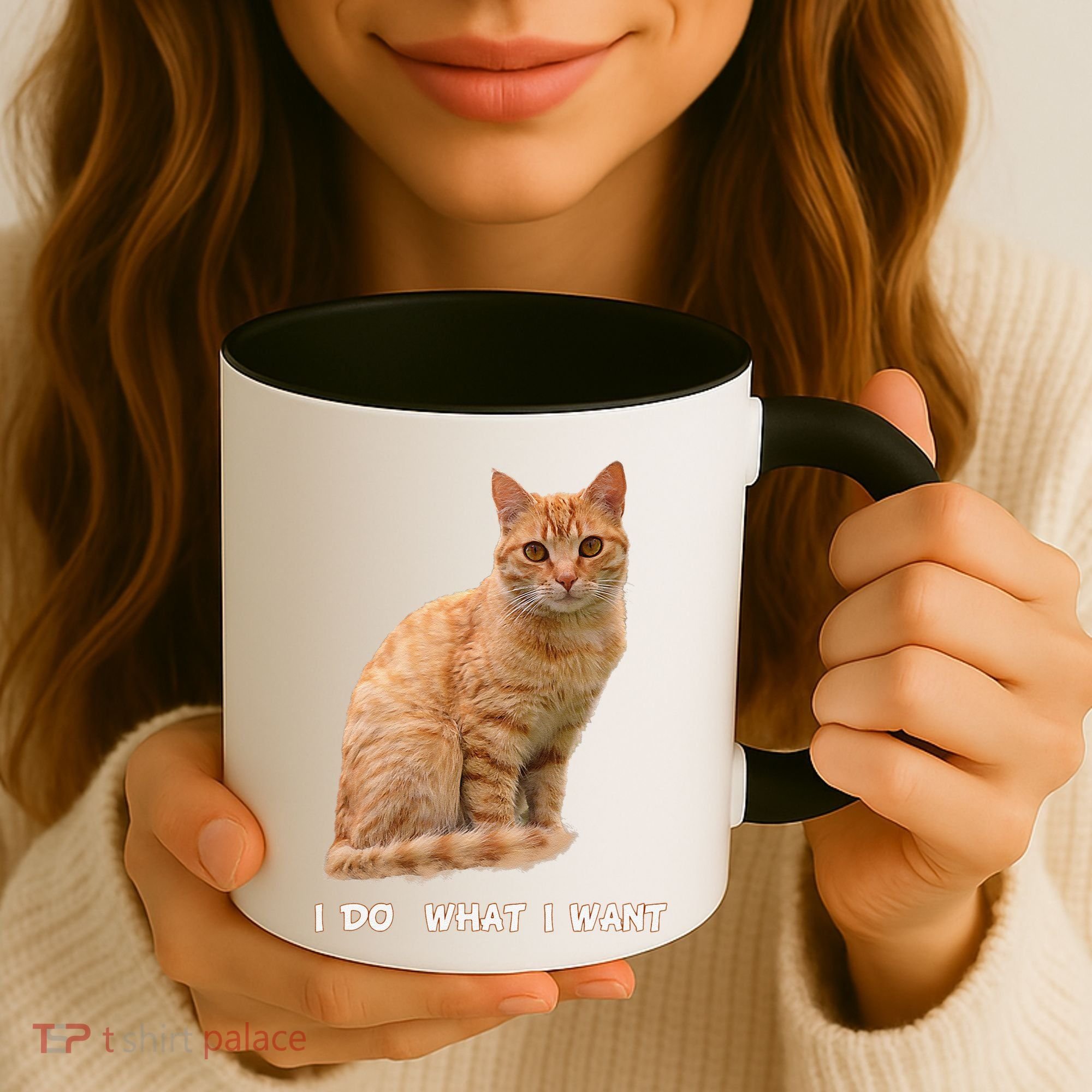 I Do What I Want Funny Orange Tabby Cat Lovers Gifts Coffee Mug