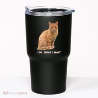 I Do What I Want Funny Orange Tabby Cat Lovers Gifts Tumbler thumb 0