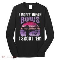 I Don't Wear Bows I Shoot Em funny Archery  Long Sleeve Shirt thumb 0