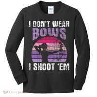 I Don't Wear Bows I Shoot Em funny Archery  Kids Long Sleeve Shirt thumb 0