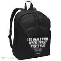 I Do What I Want When I Want Where I Want Funny Husband Port Authority Basic Backpack thumb 0