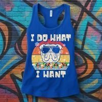 I Do What I Want Olde English Bulldog Retro Christmas Style Gift Women's Tank Top thumb 3