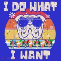 I Do What I Want Olde English Bulldog Retro Christmas Style Gift Women's Tank Top thumb 5