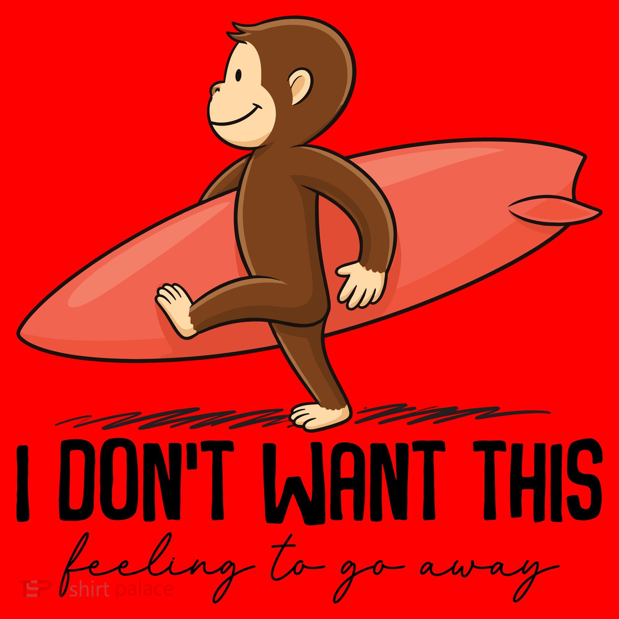 I Dont Want This Feeling To Go Away Surf Monkey Santa Hat