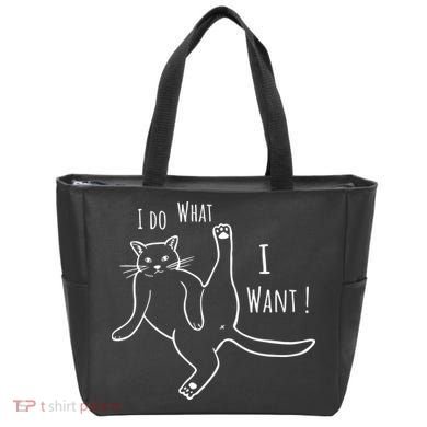 I Do What I Want Cat Tote Bag