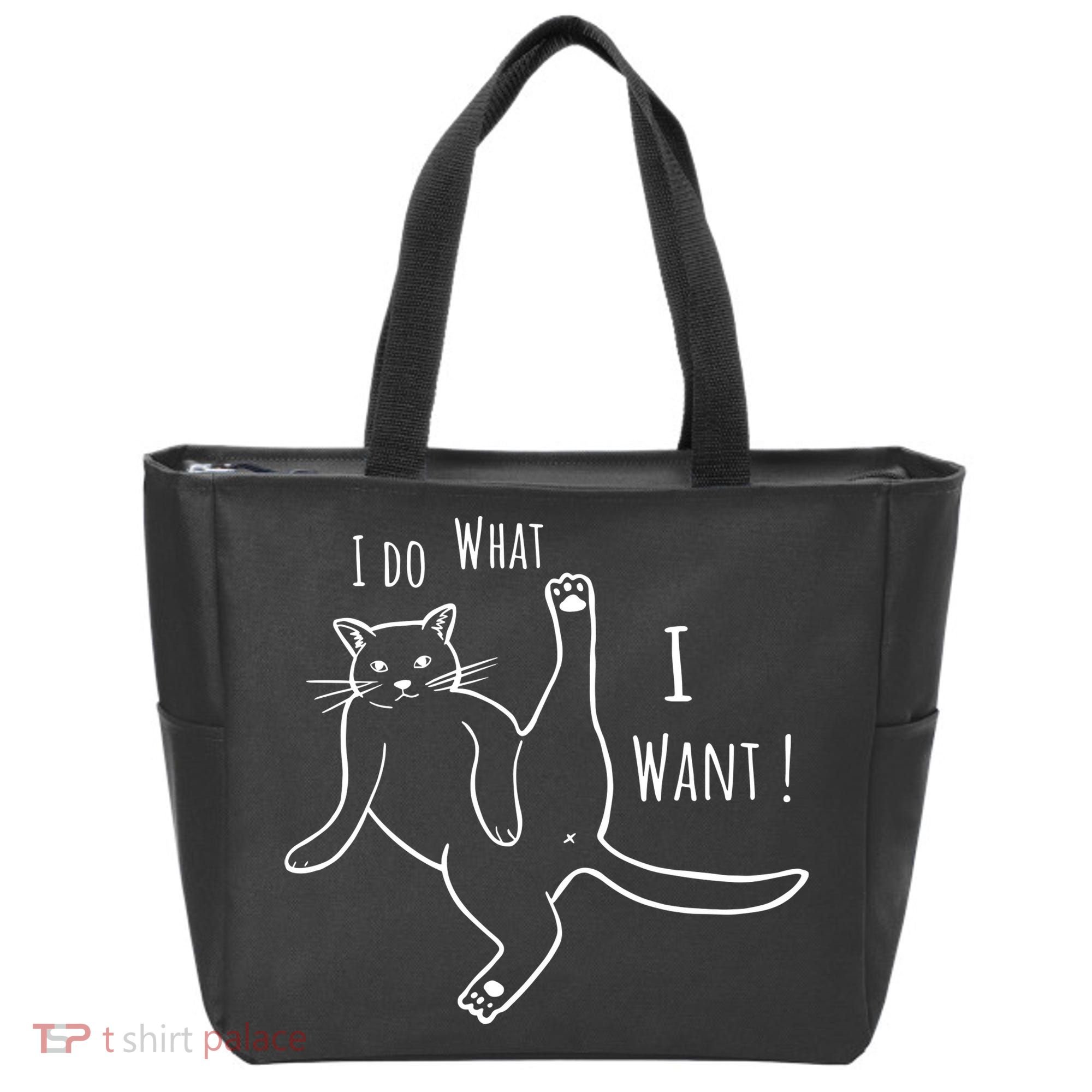 I Do What I Want Cat Tote Bag