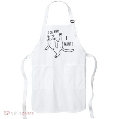 I Do What I Want Cat Apron