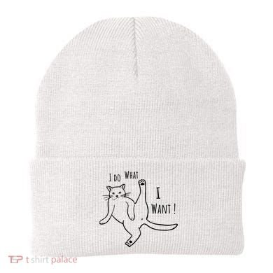 I Do What I Want Cat Beanie