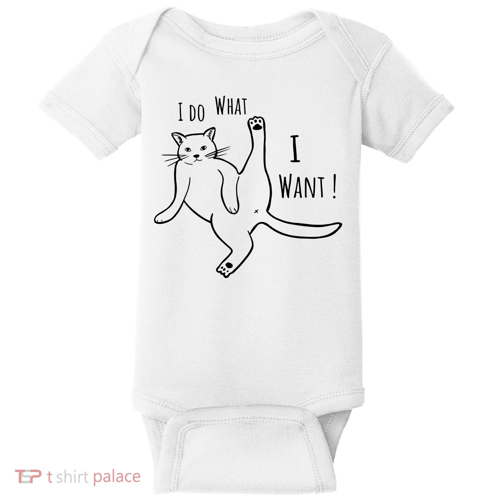 I Do What I Want Cat Baby Bodysuit